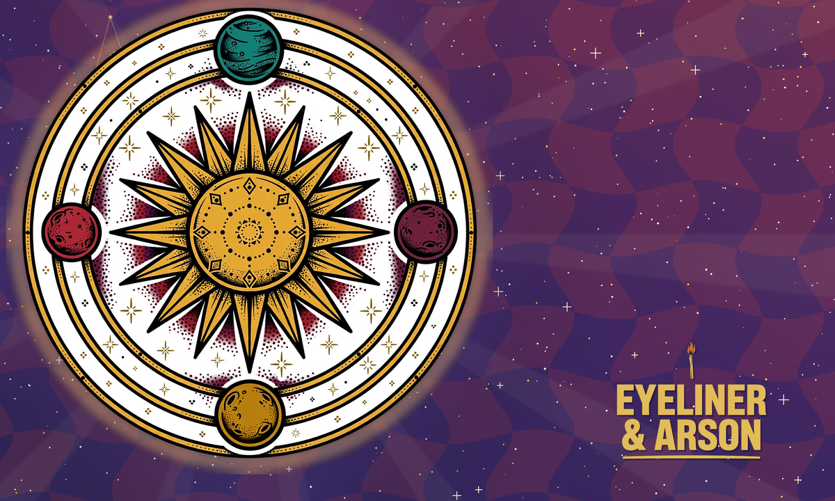 Eyeliner & Arson — Solar Orrery Car Magnet