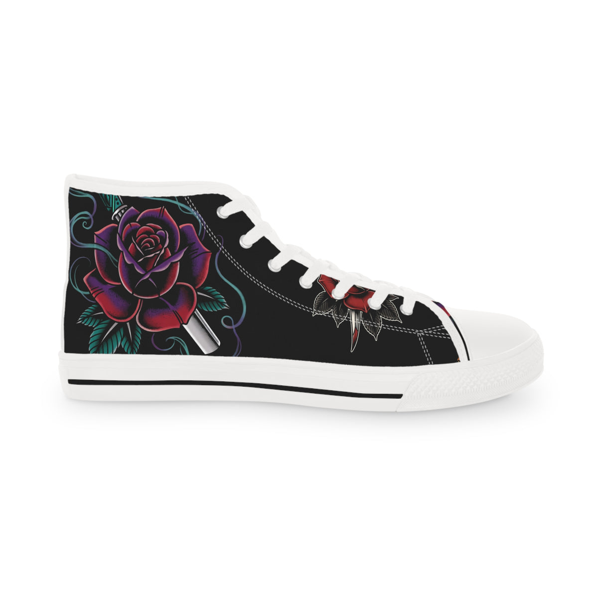 Eyeliner & Arson — Rose Flash High-Top Sneakers