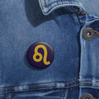 Eyeliner & Arson — Leo Seal Pin Button