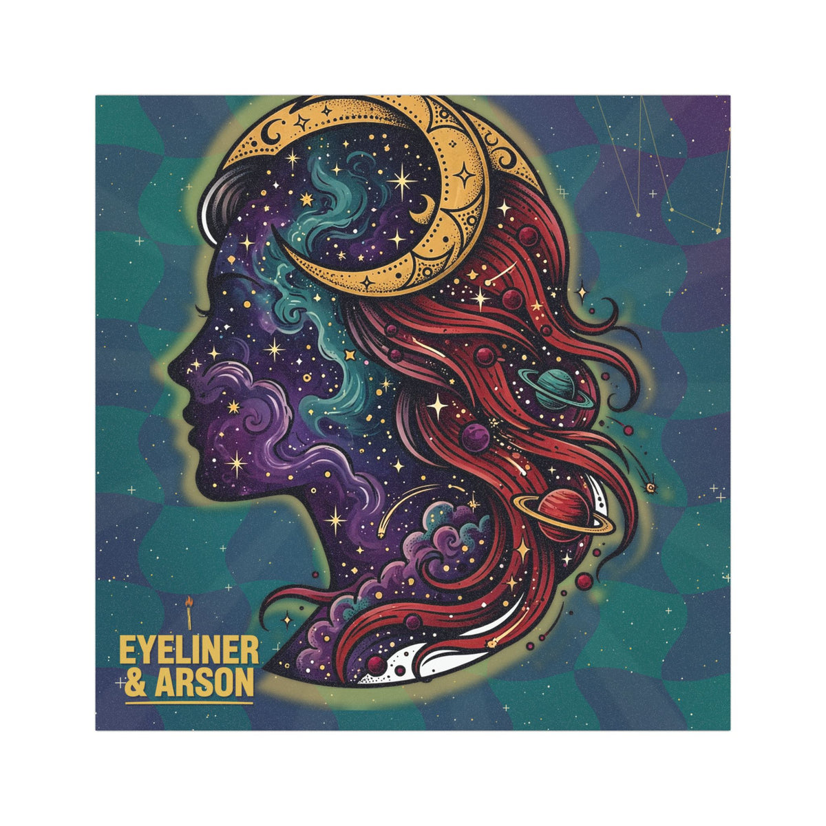 Eyeliner & Arson — Moon Goddess Car Magnet