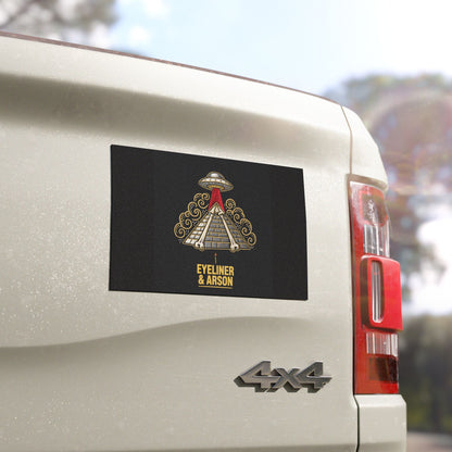 Eyeliner & Arson — Pyramid Beam Car Magnet