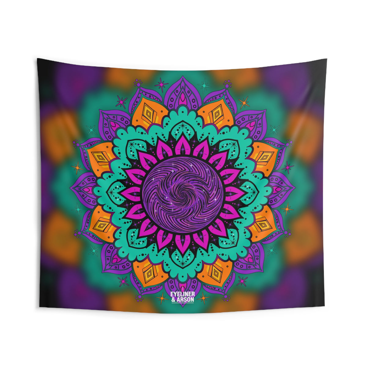 Kaleidoscope Mandala Flower Tapestry