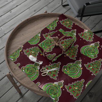 Trippy Tree Spiral Wrapping Paper