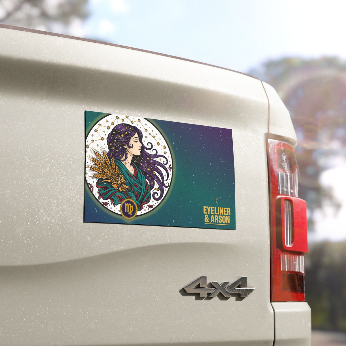 Eyeliner & Arson — Virgo Car Magnet