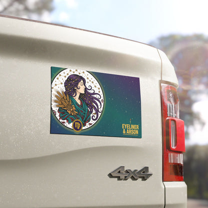 Eyeliner & Arson — Virgo Car Magnet