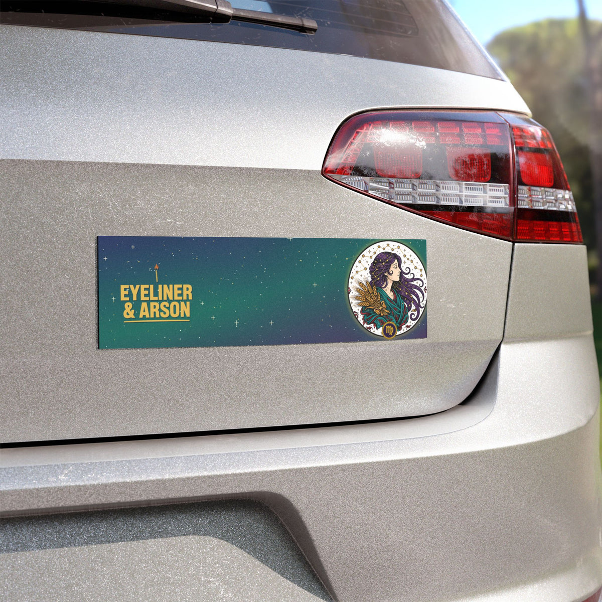 Eyeliner & Arson — Virgo Car Magnet