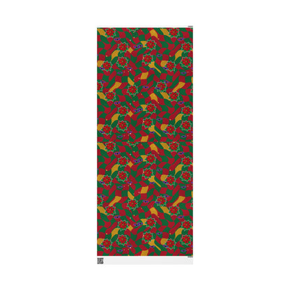 Warped Checkerboard Christmas Wrapping Paper