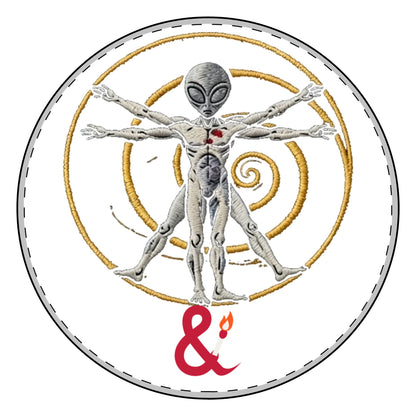 Eyeliner & Arson — Vitruvian Alien Picture Charm Bracelet
