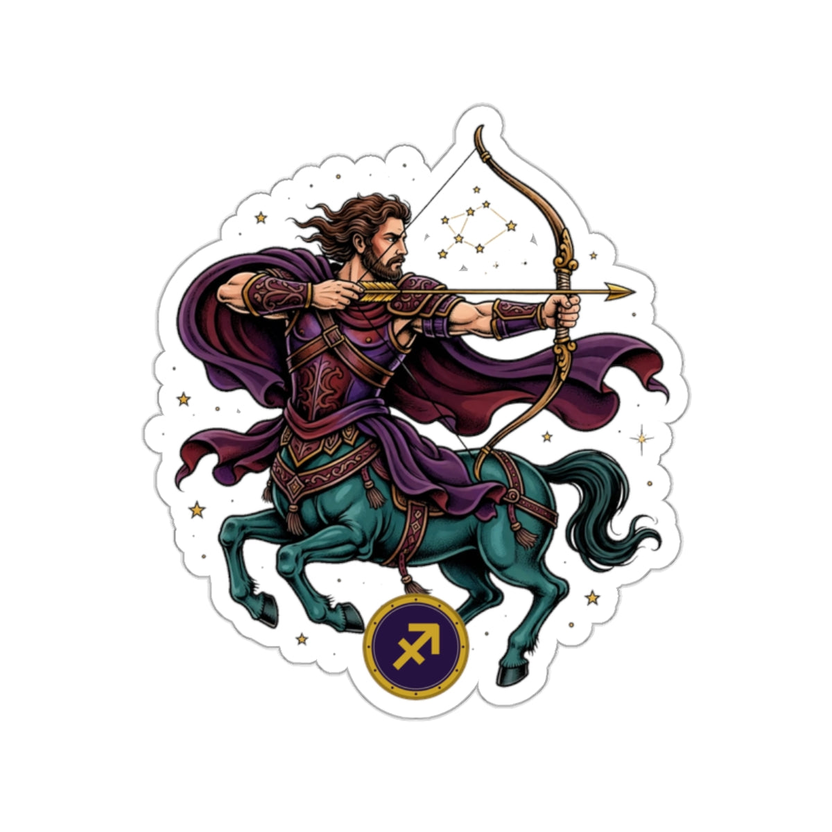 Eyeliner & Arson — Sagittarius Sticker