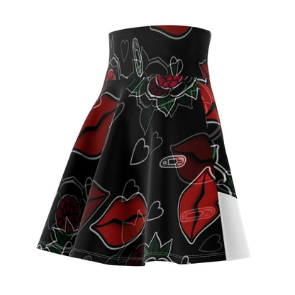 Kiss & Roses Skater Skirt