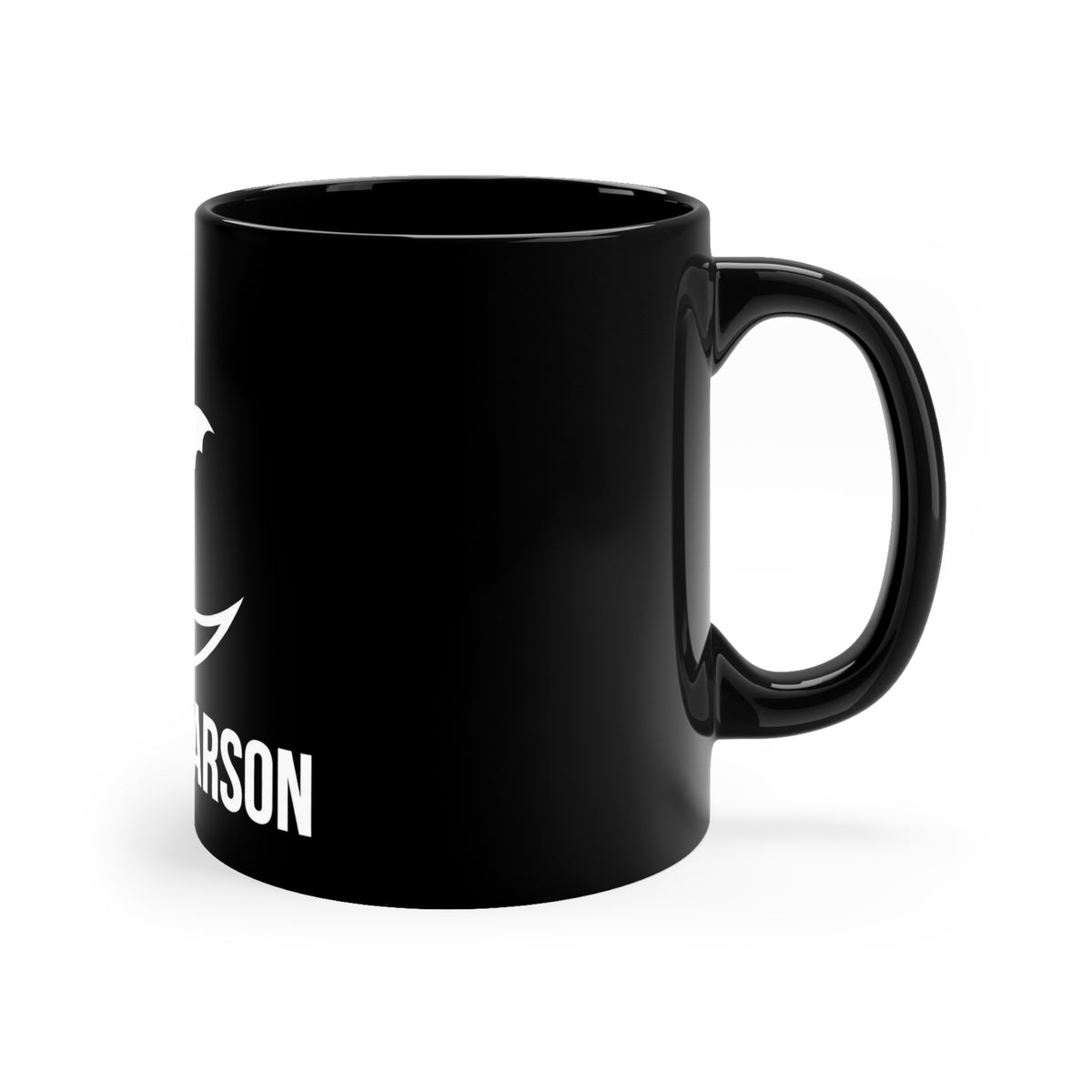 Moon & Bat Black Mug 11oz
