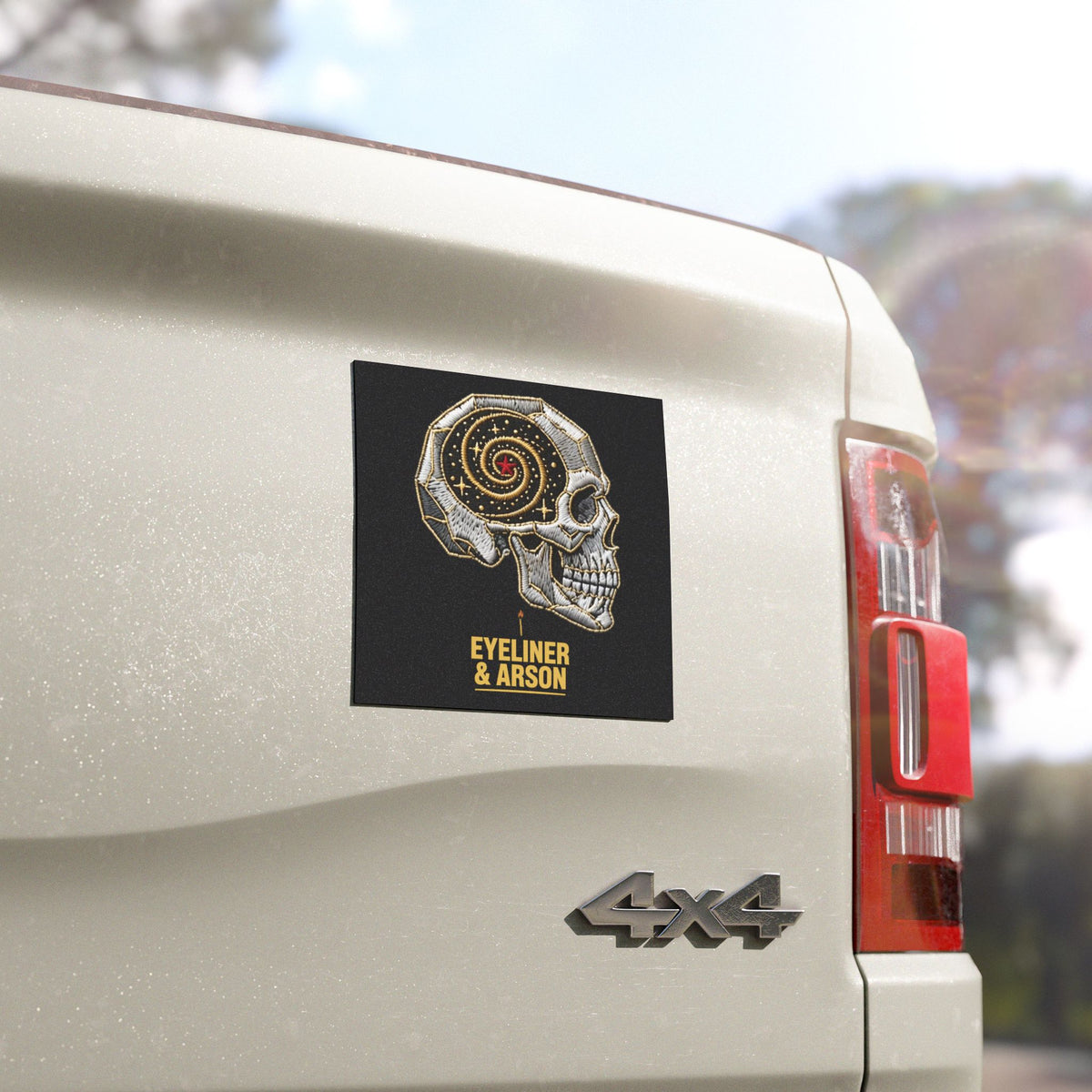 Eyeliner & Arson — Crystal Skull Car Magnet