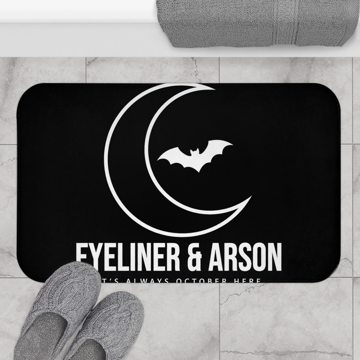 Moon & Bat — Bath Mat