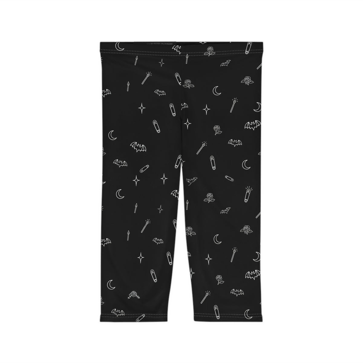 Eyeliner & Arson — Bats & Moons Capri Leggings