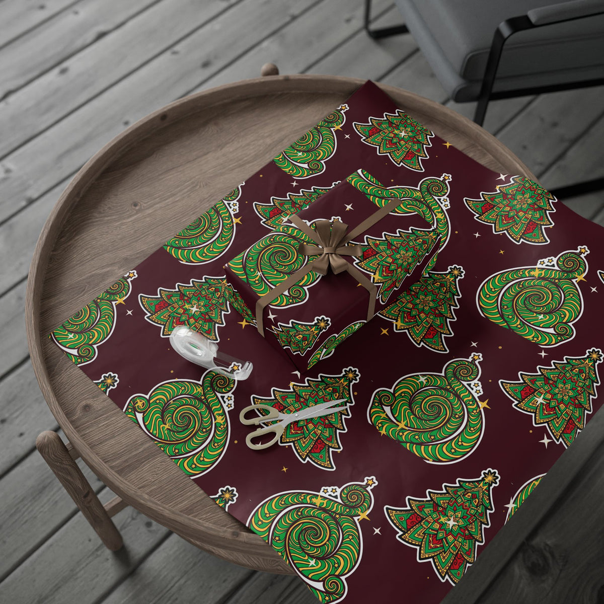 Trippy Tree Spiral Wrapping Paper