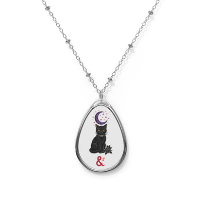 Eyeliner & Arson — Black Cat Moon Necklace