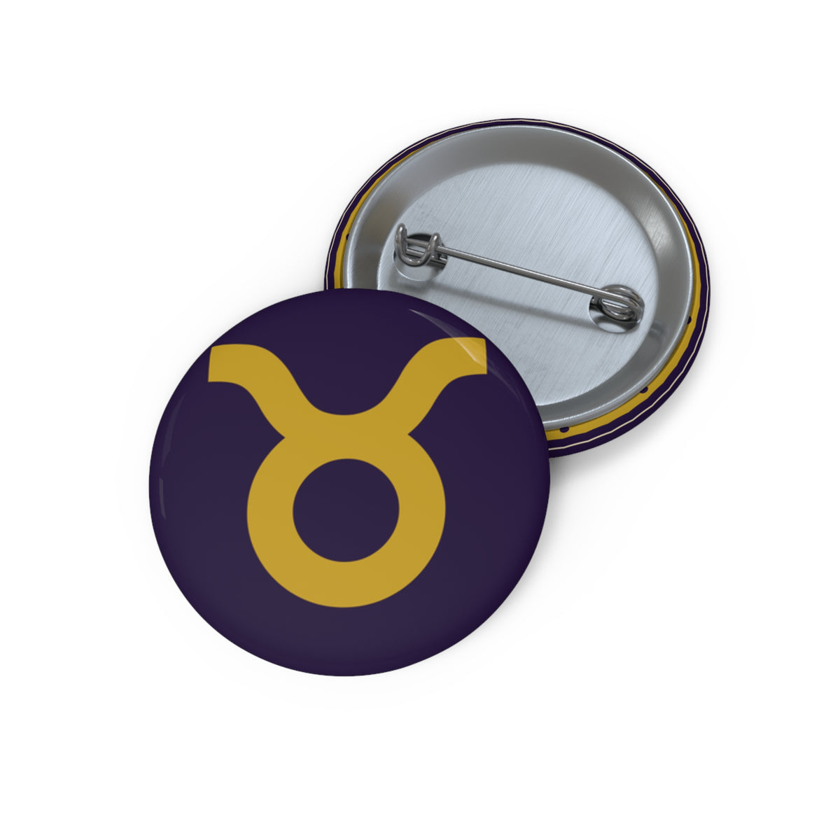 Eyeliner & Arson — Taurus Seal Pin Button