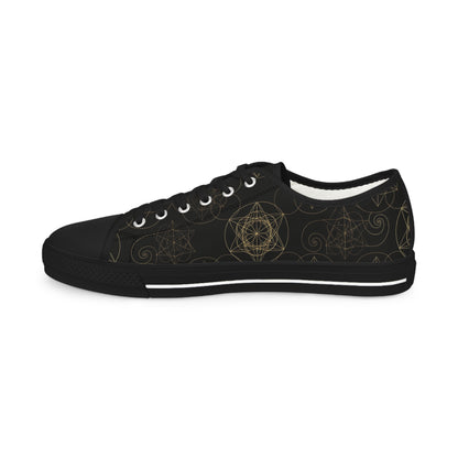 Eyeliner & Arson — Frequency Gold Low-Top Sneakers