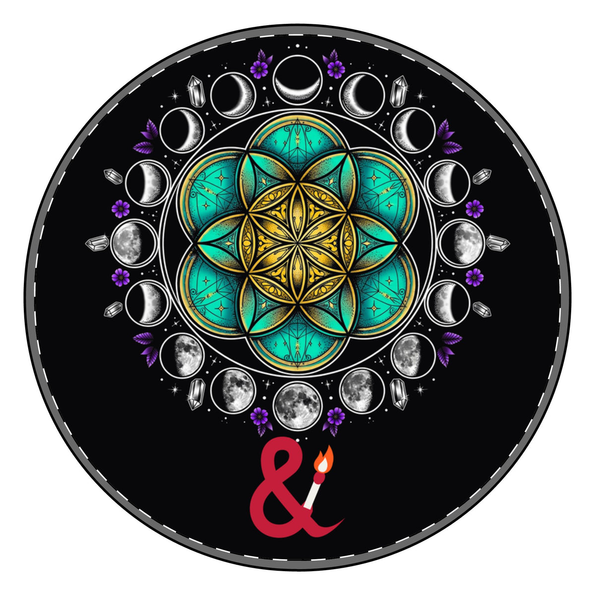 Eyeliner & Arson — Seed of Life Picture Charm Bracelet