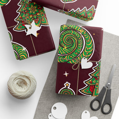 Trippy Tree Spiral Wrapping Paper
