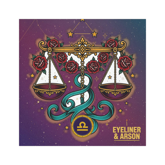 Eyeliner & Arson — Libra Car Magnet