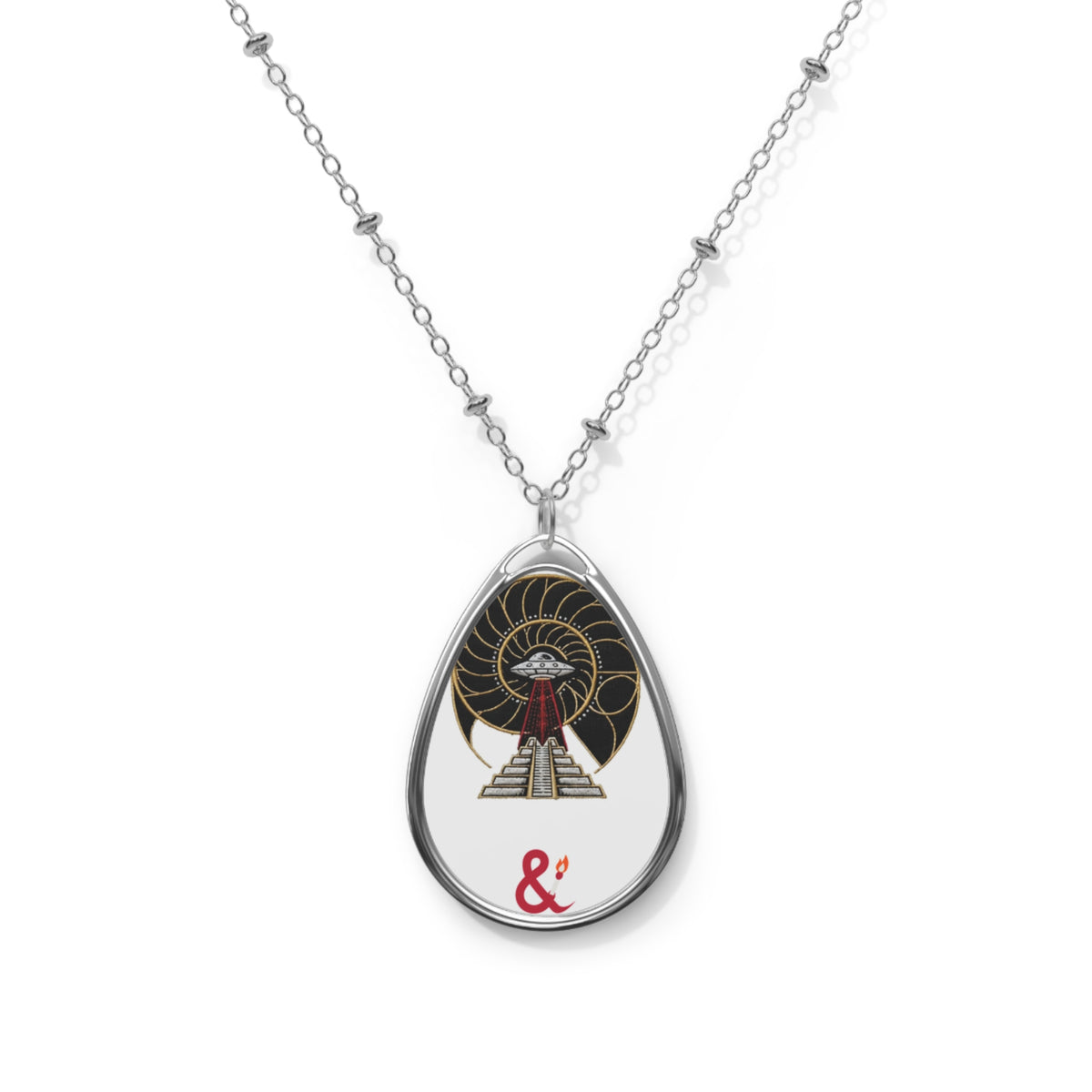 Eyeliner & Arson — Fibonacci UFO Pyramid Necklace