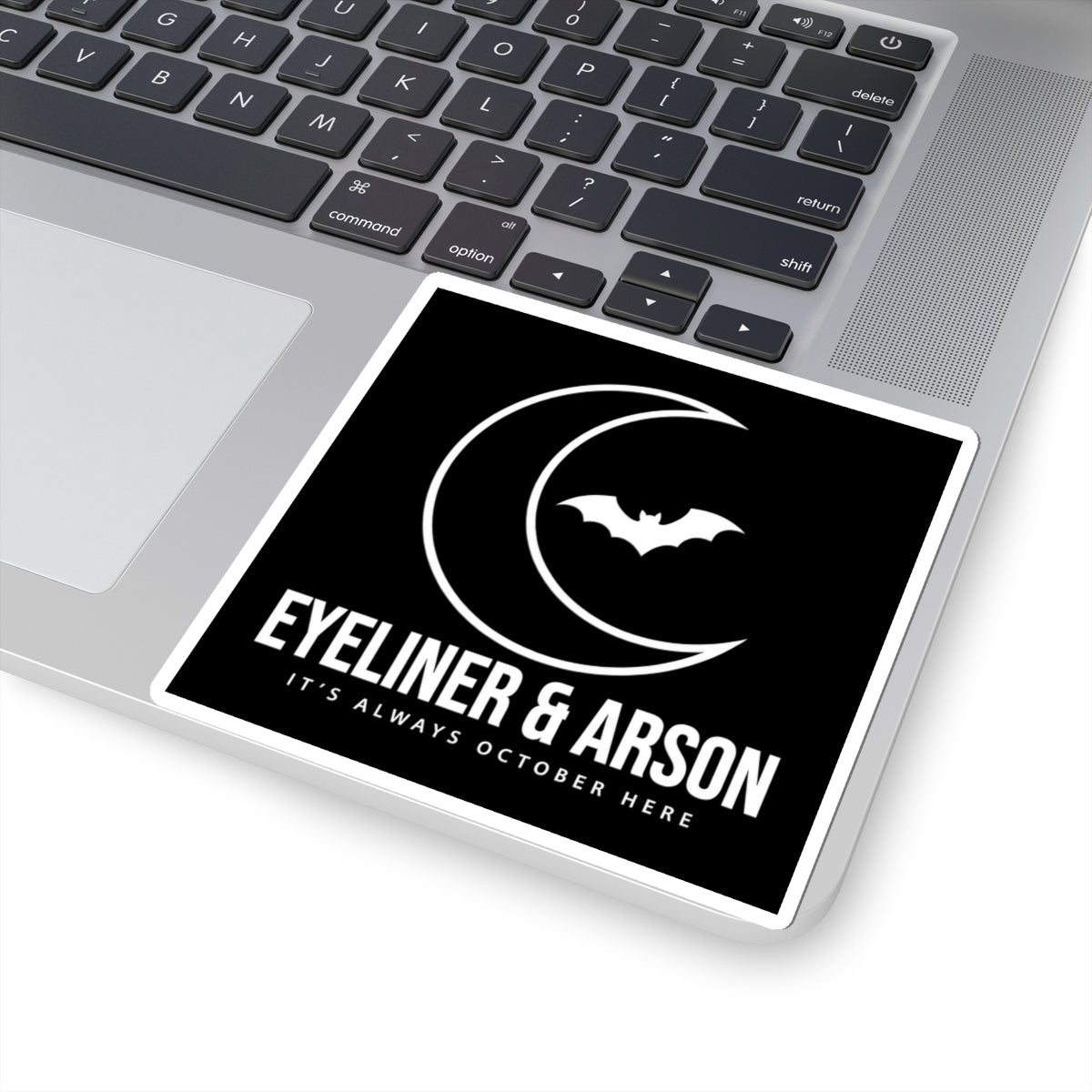 Eyeliner & Arson — Moon & Bat Sticker