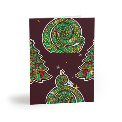 Trippy Tree Spiral Greeting Card