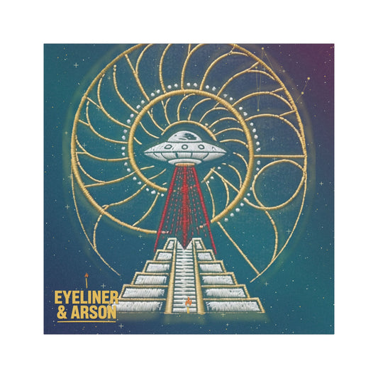 Eyeliner & Arson — Fibonacci UFO Pyramid Car Magnet