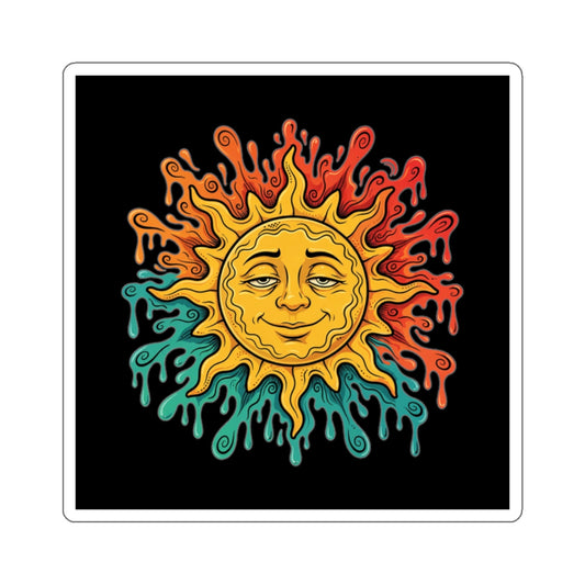 Eyeliner & Arson — Wavy Sun Face Sticker