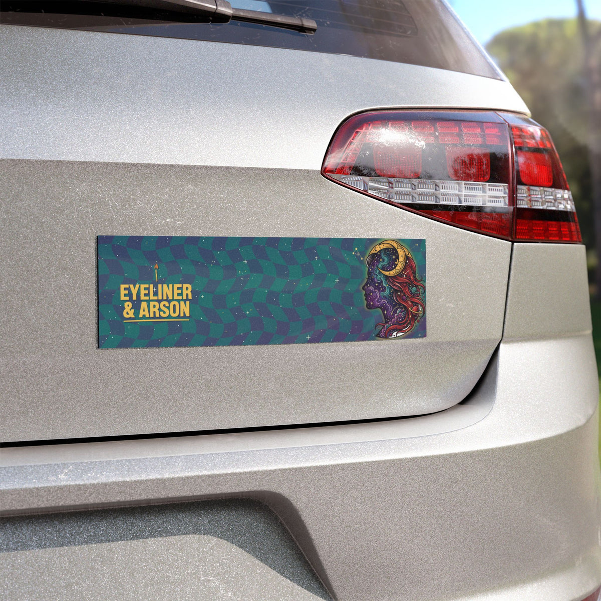 Eyeliner & Arson — Moon Goddess Car Magnet