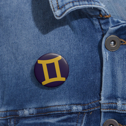 Eyeliner & Arson — Gemini Seal Pin Button