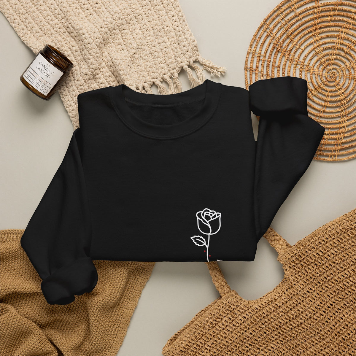 Eyeliner & Arson — Chest Rose Crewneck