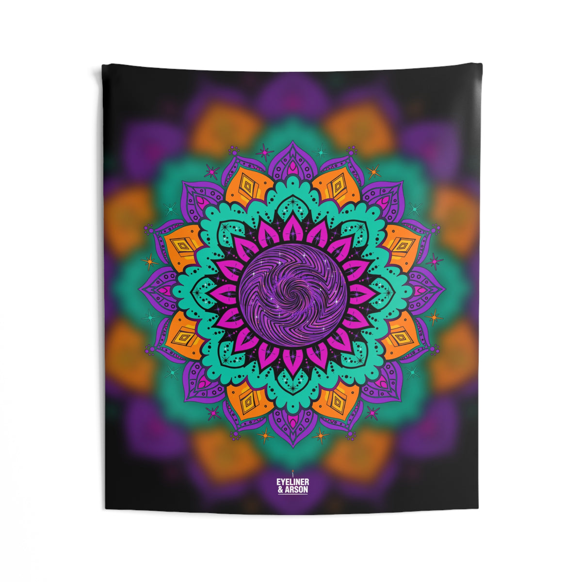 Kaleidoscope Mandala Flower Tapestry