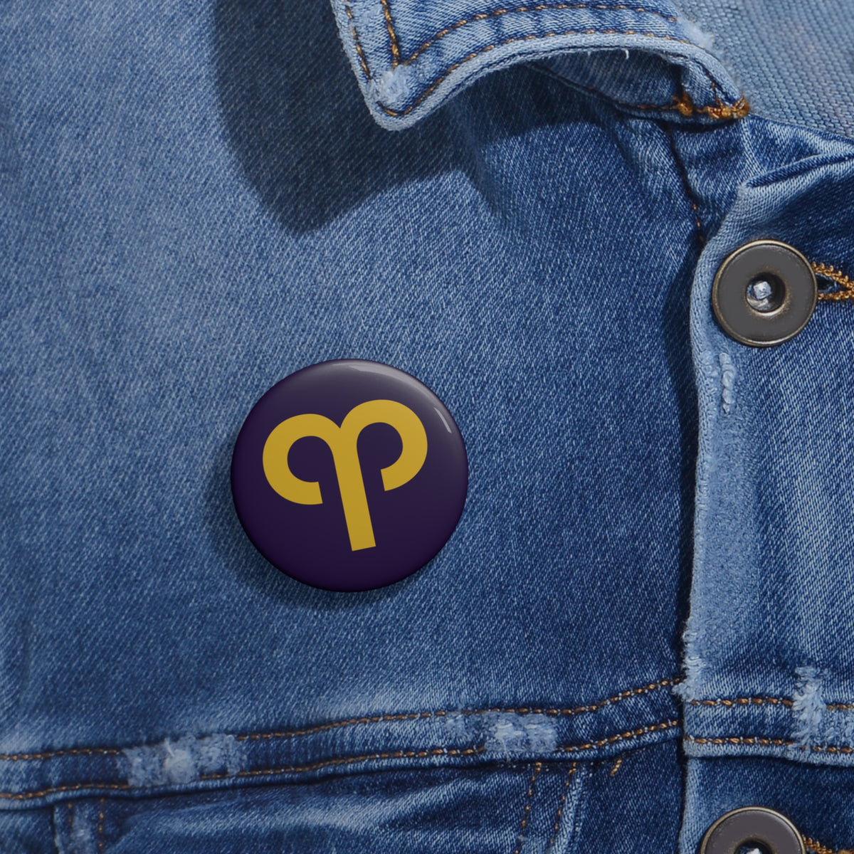 Eyeliner & Arson — Aries Seal Pin Button