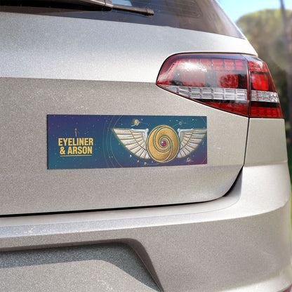 Eyeliner & Arson — Winged Disc Car Magnet