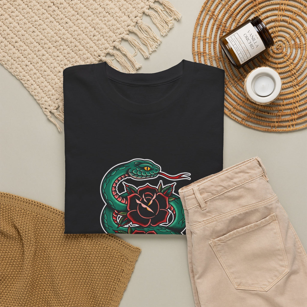 Eyeliner & Arson — Snake Roses Tee