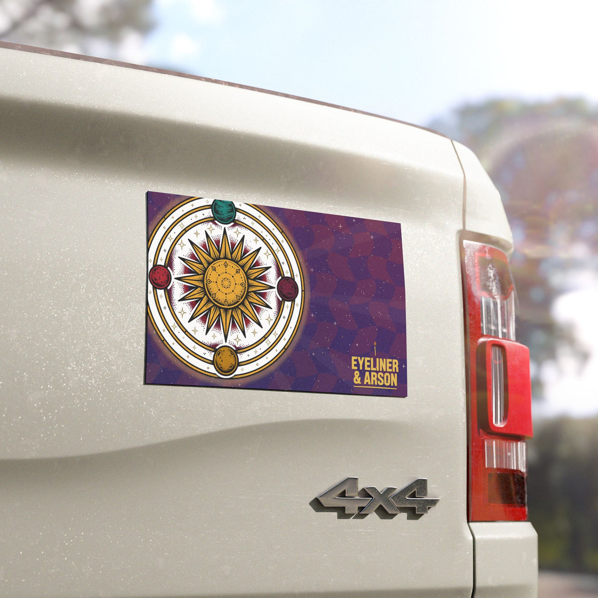 Eyeliner & Arson — Solar Orrery Car Magnet