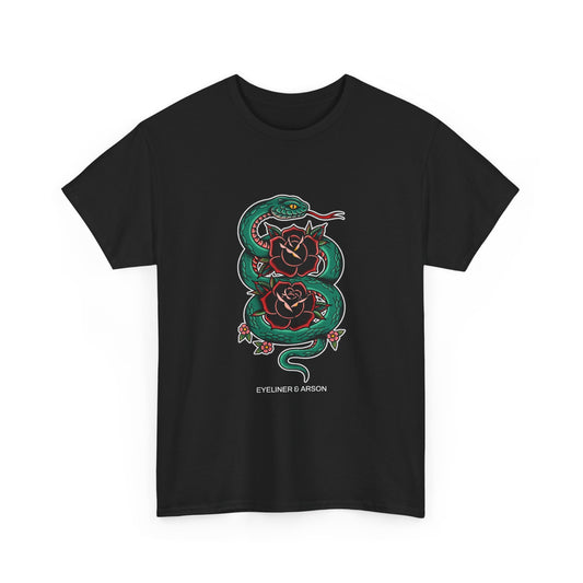 Eyeliner & Arson — Snake Roses Tee