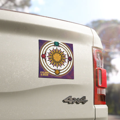 Eyeliner & Arson — Solar Orrery Car Magnet
