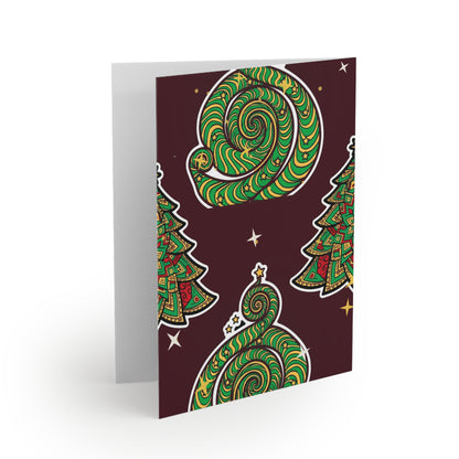 Trippy Tree Spiral Greeting Card