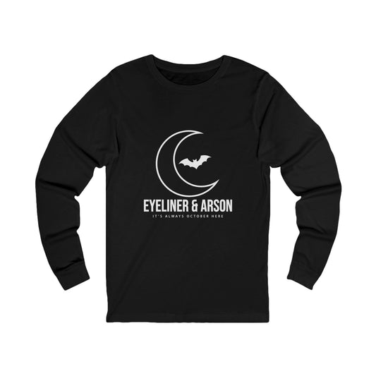 Eyeliner & Arson — Moon & Bat Long Sleeve Tee