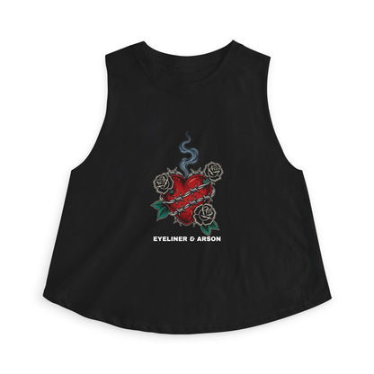Eyeliner & Arson — Barbed Wire Heart Crop Top