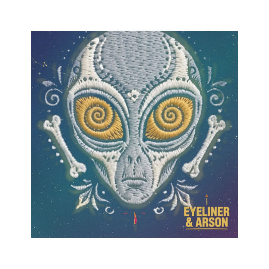Eyeliner & Arson — Grey Spiral Eyes Car Magnet