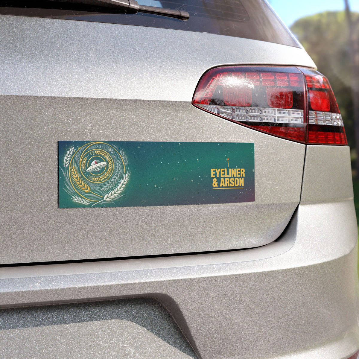 Eyeliner & Arson — Crop Circle Car Magnet