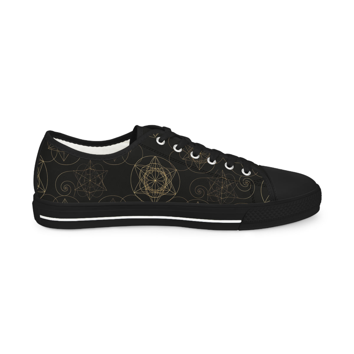 Eyeliner & Arson — Frequency Gold Low-Top Sneakers
