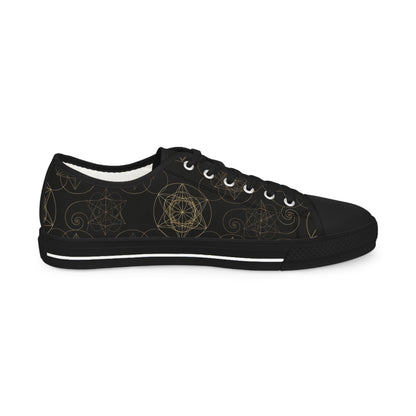 Eyeliner & Arson — Frequency Gold Low-Top Sneakers