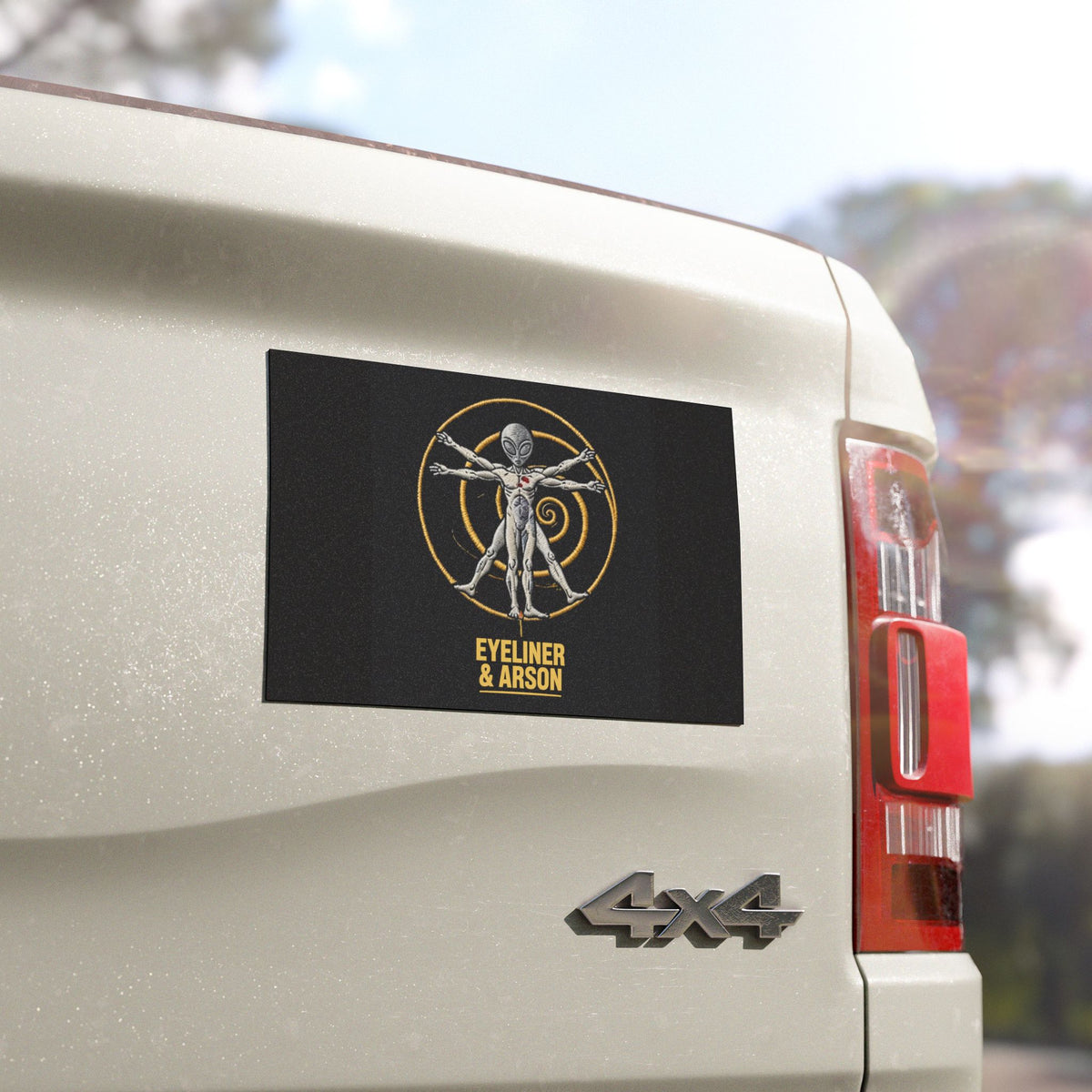 Eyeliner & Arson — Vitruvian Alien Car Magnet