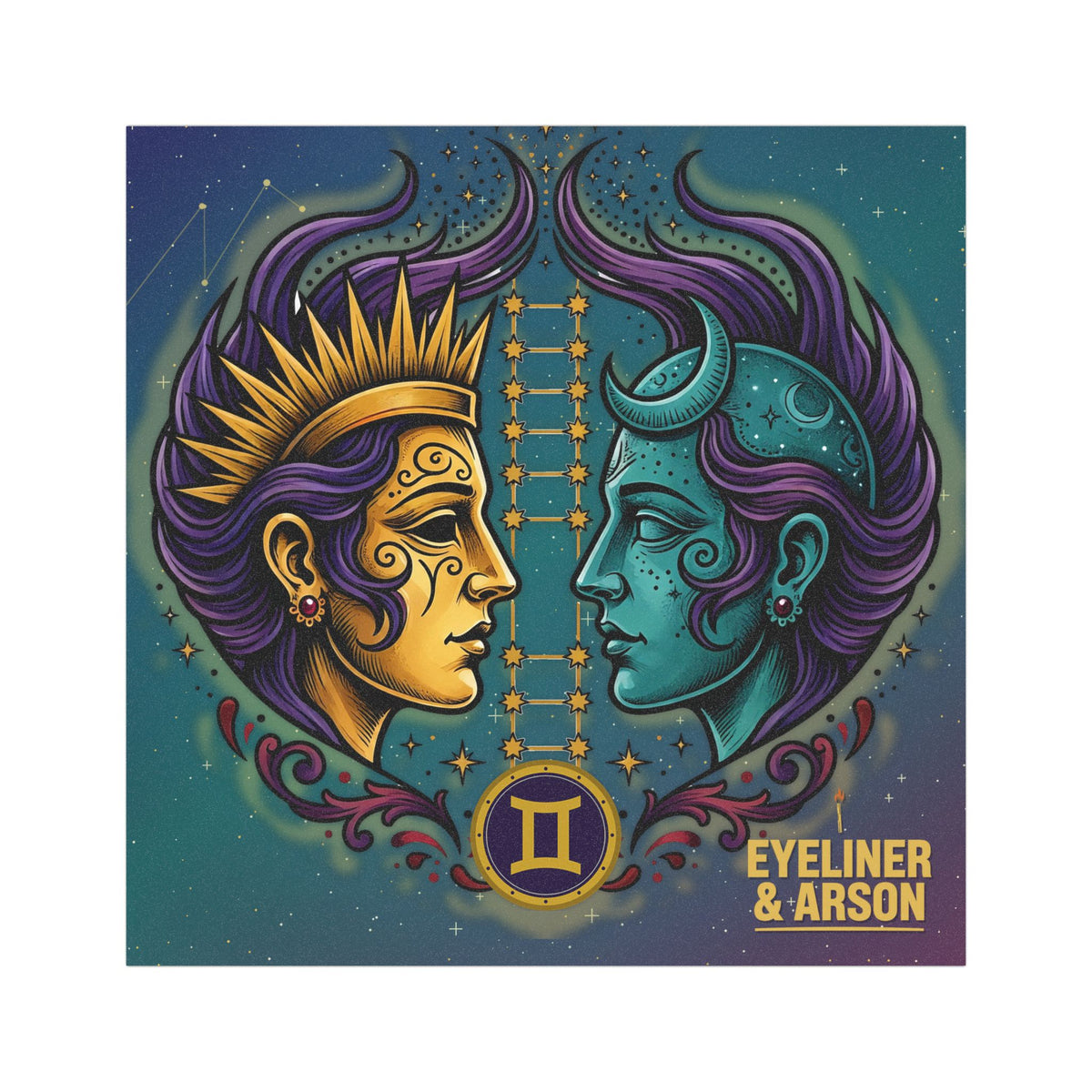 Eyeliner & Arson — Gemini Car Magnet