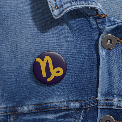 Eyeliner & Arson — Capricorn Seal Pin Button